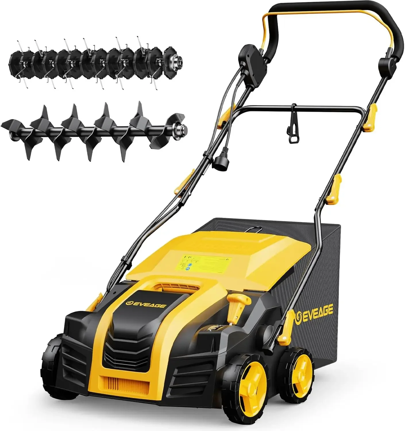 

16-дюймовый электрический аэратор и скарификатор 2-в-1 с 5-позиционной регулировкой глубины