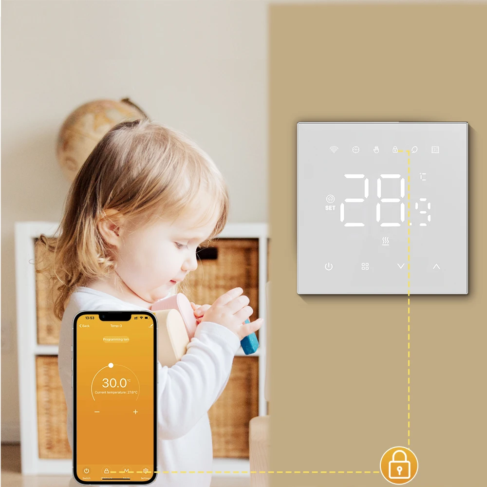 AVATTO Tuya WiFi Smart Thermostat Underfloor Heating System for Gas Boiler Electric Heating Work with Alexa Google Home