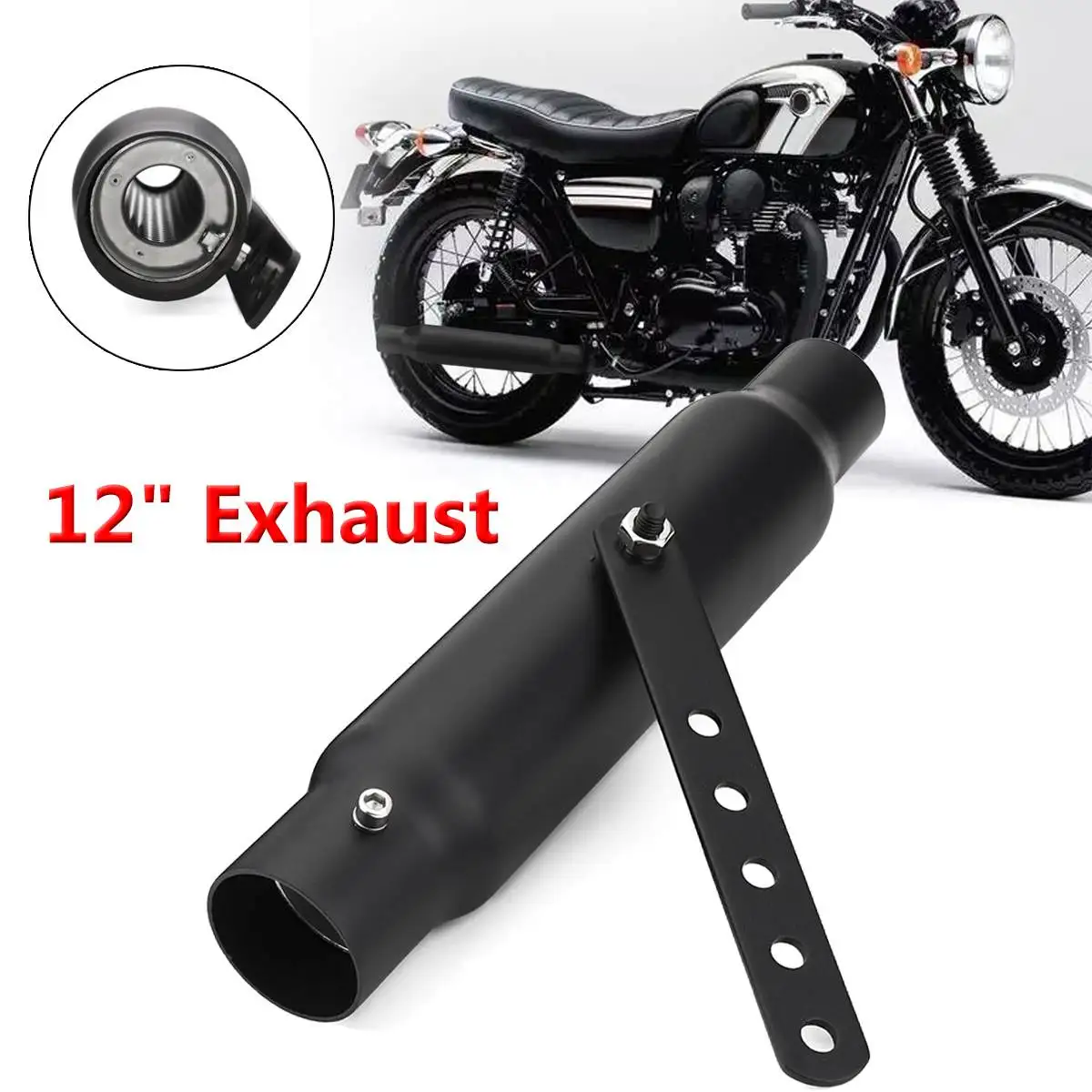 Motorcycle Exhaust Muffler Escapes Para Motos Retro Vintage Classic Electroplating Escap Moto for Cafe Racer Bobber slip-on