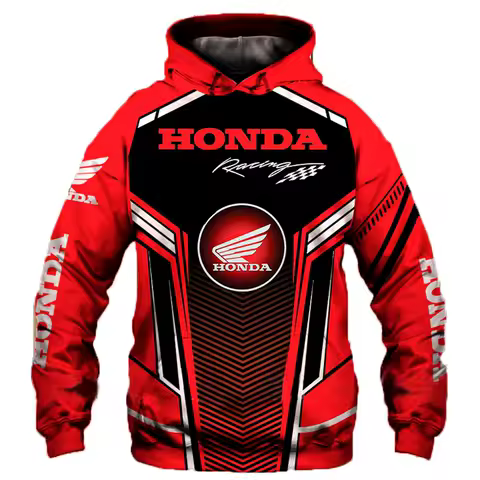 2025Honda HRC Latest Motorcycle Racing Zipper Hoodie Men's and Women's Sports Leisure Fashion Trend Adult