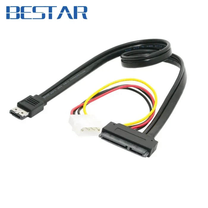 50 سنتيمتر ESATAp الطاقة ESATA كومبو إلى SATA 22pin و IDE 4pin 5 فولت 12 فولت مهائي كابلات لكابل بيانات القرص الصلب 3.5 "2.5"