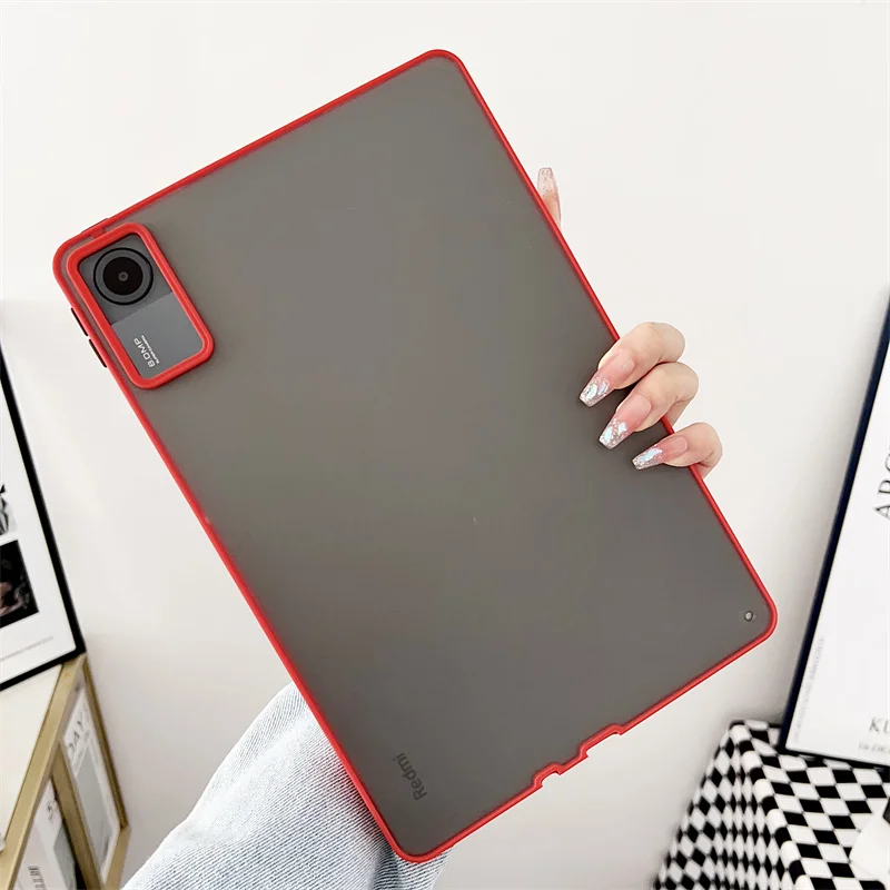 For Xiaomi Pad 7 Case 11.2 inch 2024 Tablet Case PC+TPU Shockproof Back Cover Two Colors Protective Shell+Gift