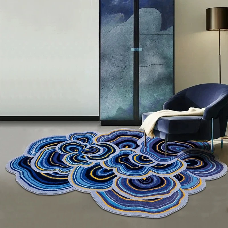 Irregular Shape Bedroom Decor Large Carpet Creative Carpets for Living Room Fluffy Soft Lounge Arts Floor Mat Thickend Plush Rug