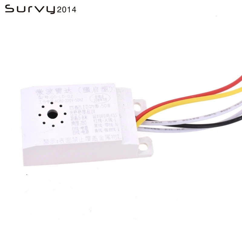 High Quality 220V IR Infrared Module Sensing Microwave Radar motion Sensor Switch Photosensitive Delay Distance diy electronics