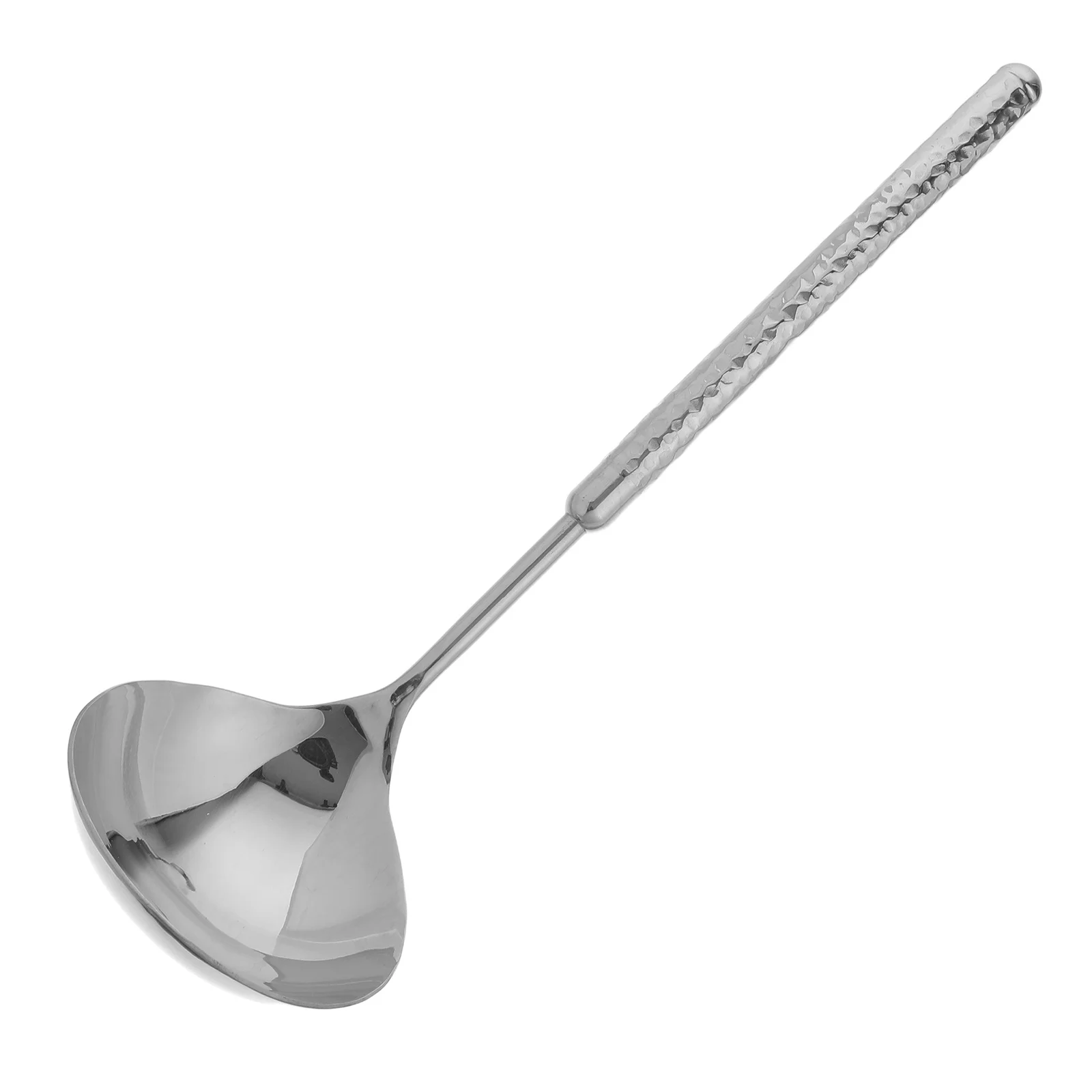

Stainless Steel Long Handle Soup Ladle Hammered Deep Round Spoon For Hot Pot Gravy Asian Cooking Kitchen Cooking Utensils