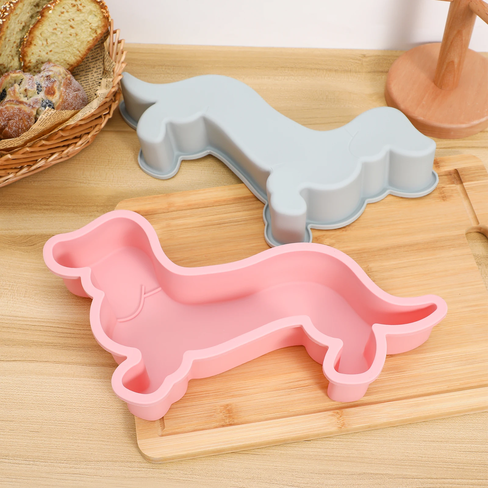 2 قطعة قالب الشوكولاته الألماني شواء عموم كوكي كيك الحلوى كعكة أدوات سيليكون الحلوى لطيف غير عصا #1