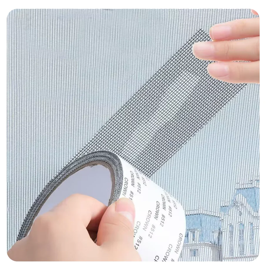 Self-adhesive mesh tape for window screen repair net door mend anti-insect mosquito net repair broken holes fixing