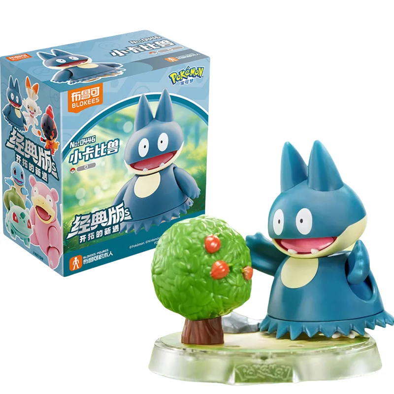 BLOKEES Original POKEMON Bausteine Pikachu Charmander Psyduck Sprigatito Eevee Lucario Pokémon Action Figur Spielzeug Geschenk 7
