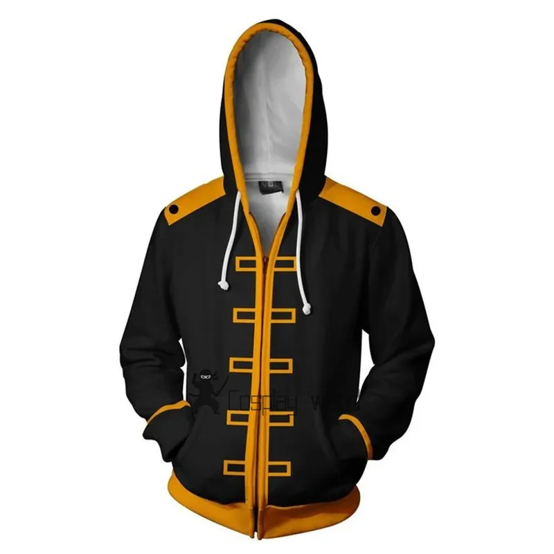 

Anime Kondou Isao Cosplay Hoodie Party Costume Print 3D School Uniforms Men Zipper Jacket Thin Polyester Casual Fashion Coat