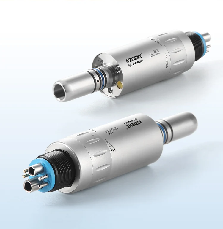 AZDENT Dental 1:1 LED Glasfaser-Luftmotor, Mini, 6 Löcher, Innenkanal, niedrige Geschwindigkeit, Handstück, Zahnmedizin-Werkzeuge – Detail 8