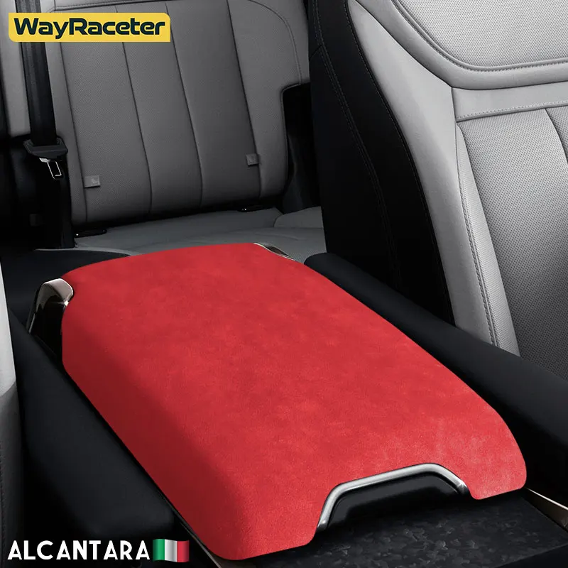 Alcantara Wrap ABS Car Armrest Box Storage Panel Trim Cover For Range Rover Sport 2023 2024 L461 SVR Interior Accessories