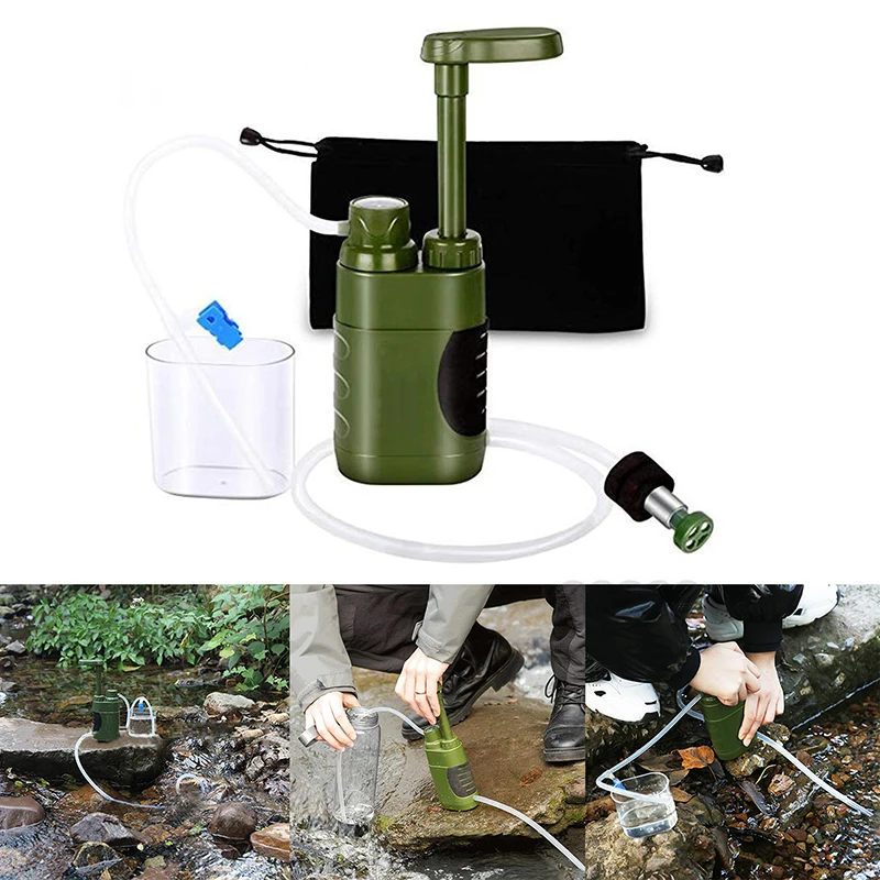 Portable Water Filter Outdoor Hard Water Filter Sport Camping Hiking Water Purifier Equipment for Traveling Emergency Supplies