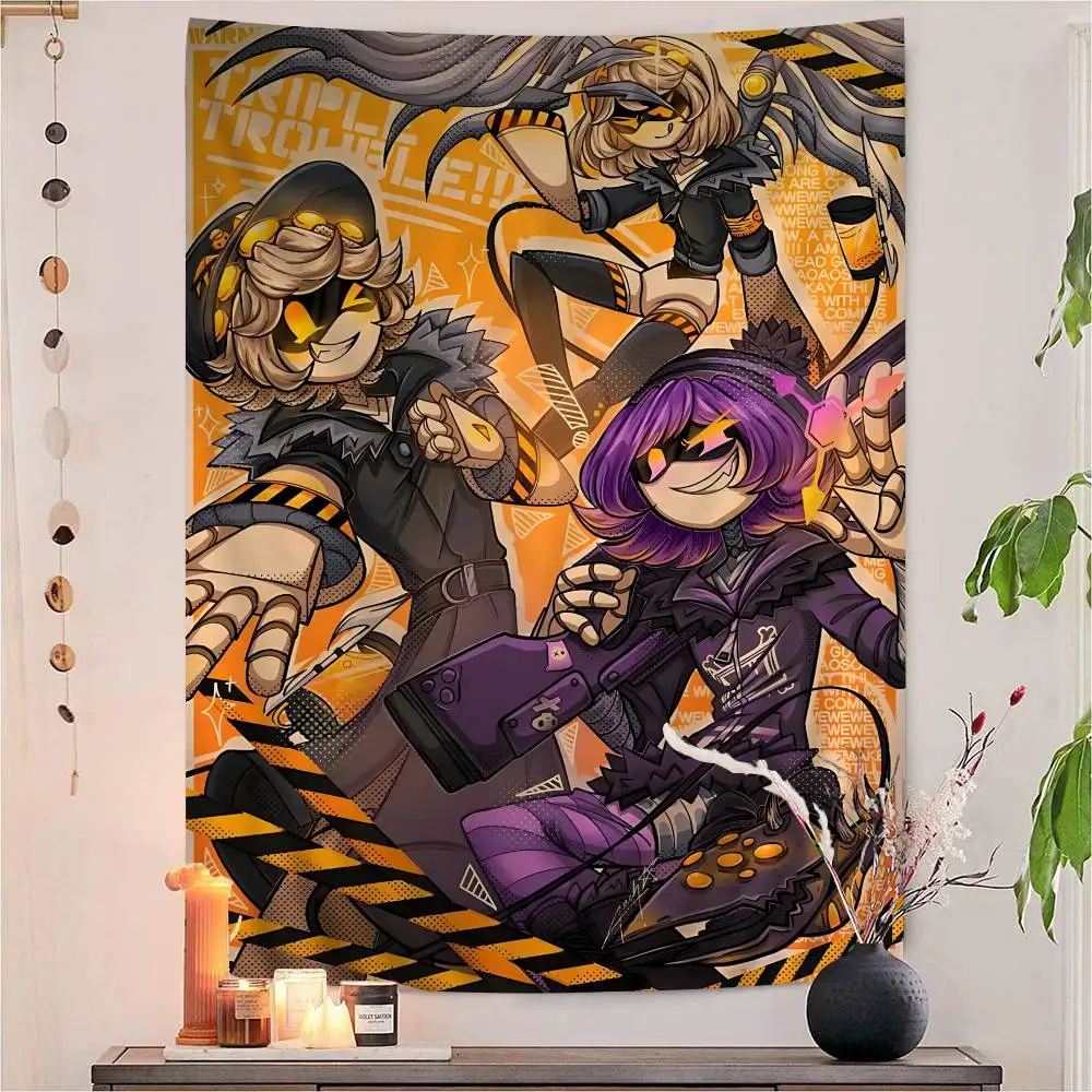 Anime Murder Drones Colorful Tapestry Wall Hanging Bohemian Wall Tapestries Mandala Wall Hanging Sheets