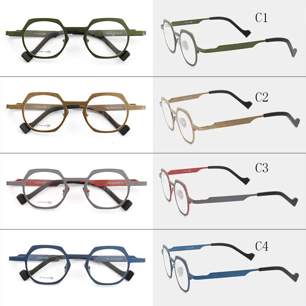 Vintage Square Pure Titanium Eyeglasses Frames Men Women Optical Glasses Frame Retro Premium Prescription Eyeglass  Eyewear