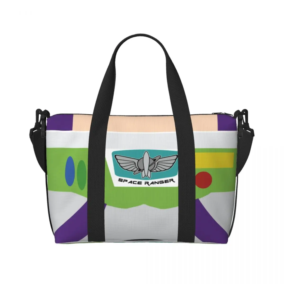 

Пользовательское аниме «История игрушек» Космический костюм Базза Лайтера Пляжная большая сумка Женская сумка из мультфильма с большим отделением для спортзала Пляжные дорожные сумки