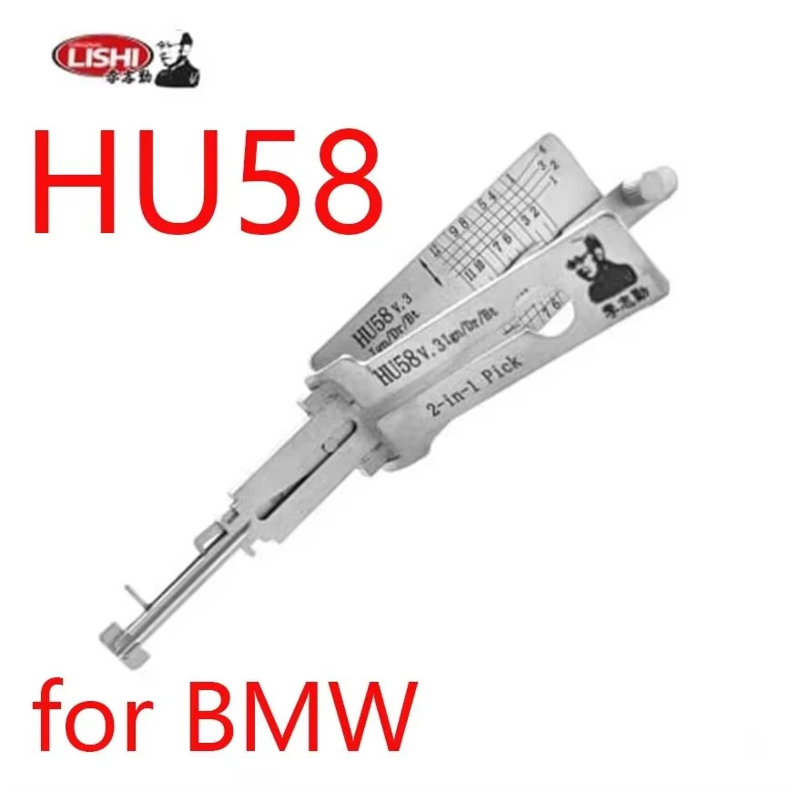 Lishi 2-in-1 Pick/Decoder Tool for BMW HU58/S7BW-P 4-Track Locksmith Professional Car Opening Tool
