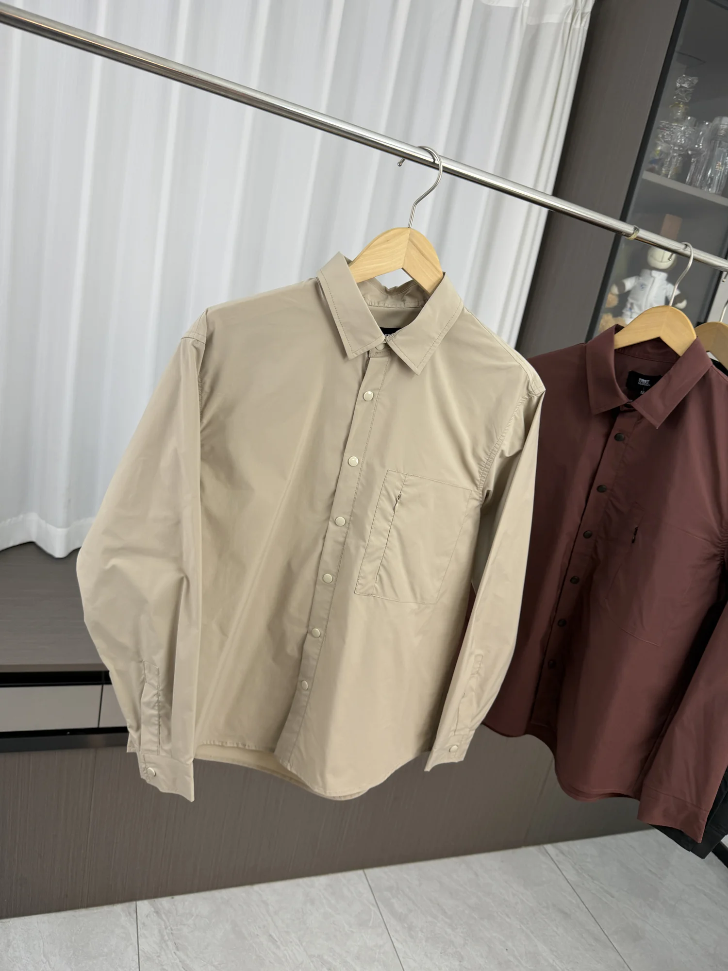 Men's Outdoor Mountain Series Loose Fit Long Sleeve Shirt Jacket Quick Dry Thin Style Casual Fashion Urban Style Spring Summer