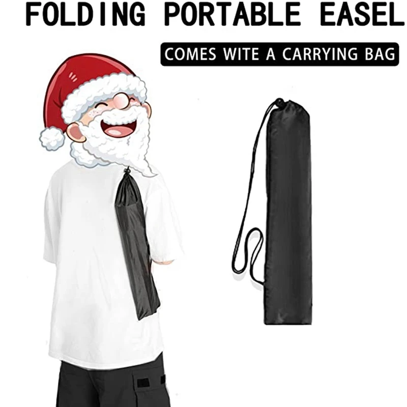 2 Pack Wedding Sign Display With Bag Foldable Portable Stand Adjustable Metal Easel Tripod Black