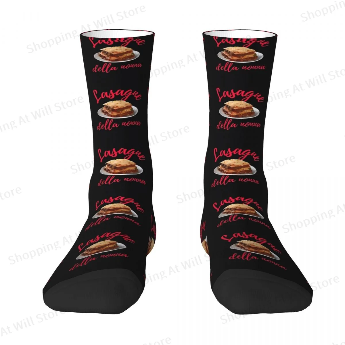 Lasagne Della Nonna - Italian Food Men Women Happy Socks Outdoor Novelty Spring Summer Autumn Winter Stockings Gift