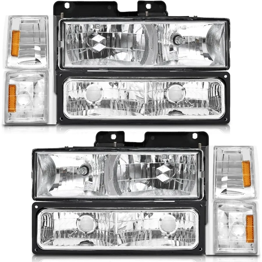

Headlights for 1994-1998 GMC C/K 1500 2500 3500 Sierra and 1994-1999 GMC C/K 1500 2500 Suburban Yukon with Integrated Corner Si