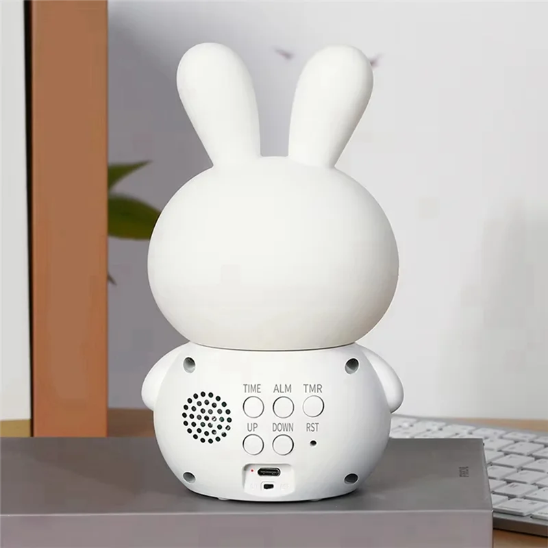 Cute Shaped Night Light Clock With Music Function For Multiple Colors Bedroom Atmosphere-BAAX