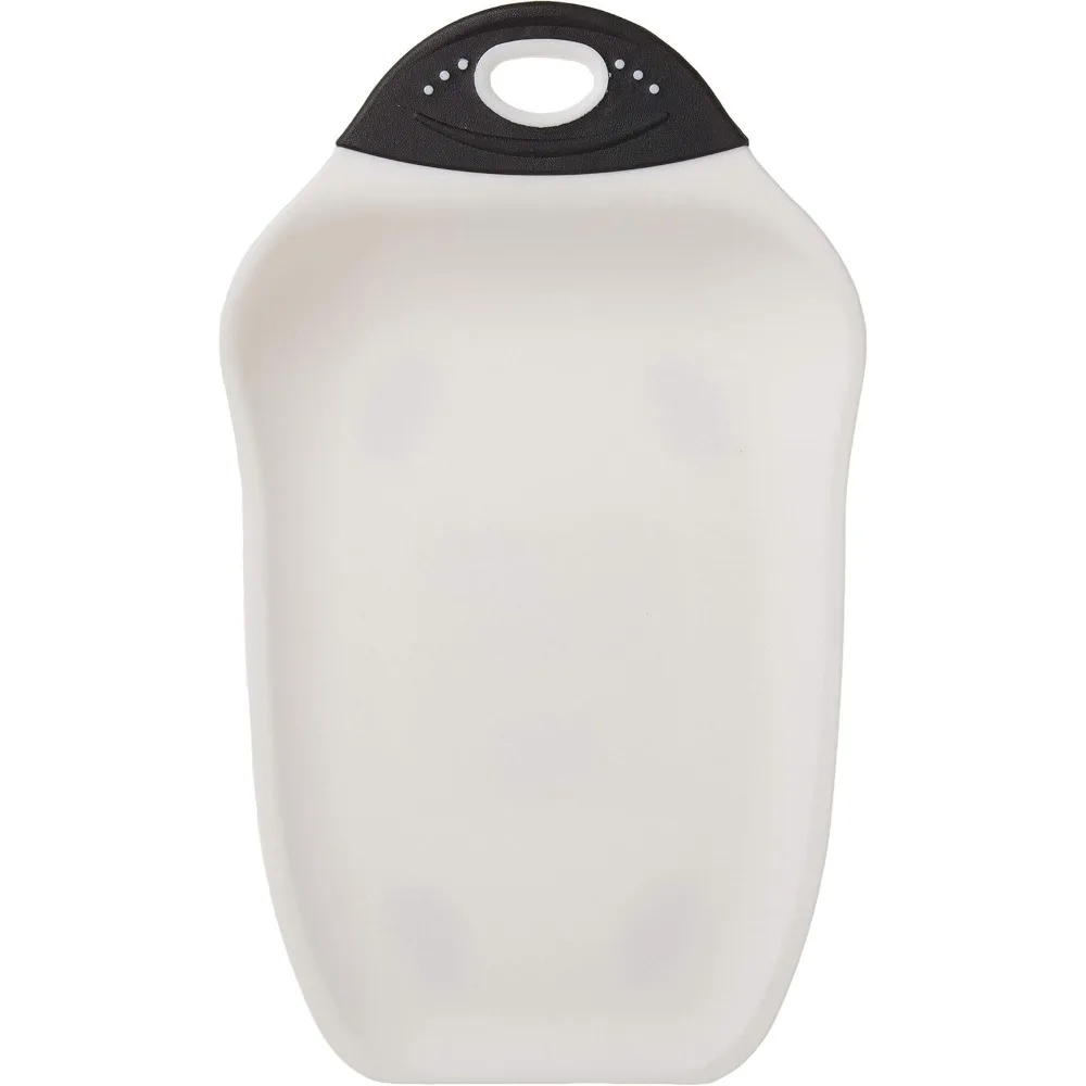 

Cutting Board, Small 6.5 by 10.5 inches, White with Black Handle