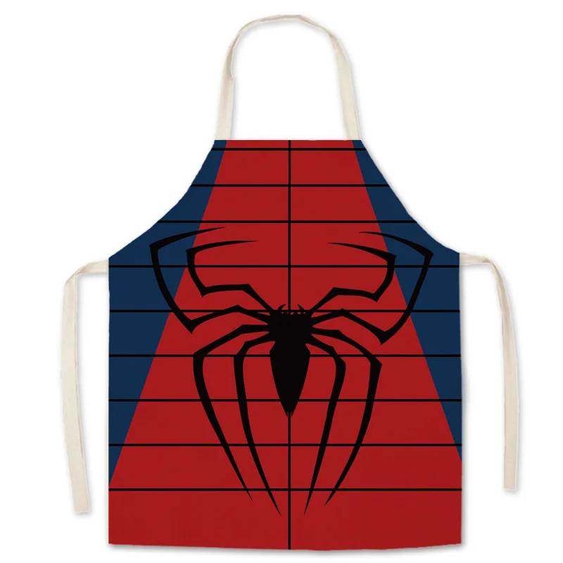 Children's Parent-child Apron Cartoon Linen Sleeveless Apron Household Kitchen Baking Clean Adult Apron Clean Overalls