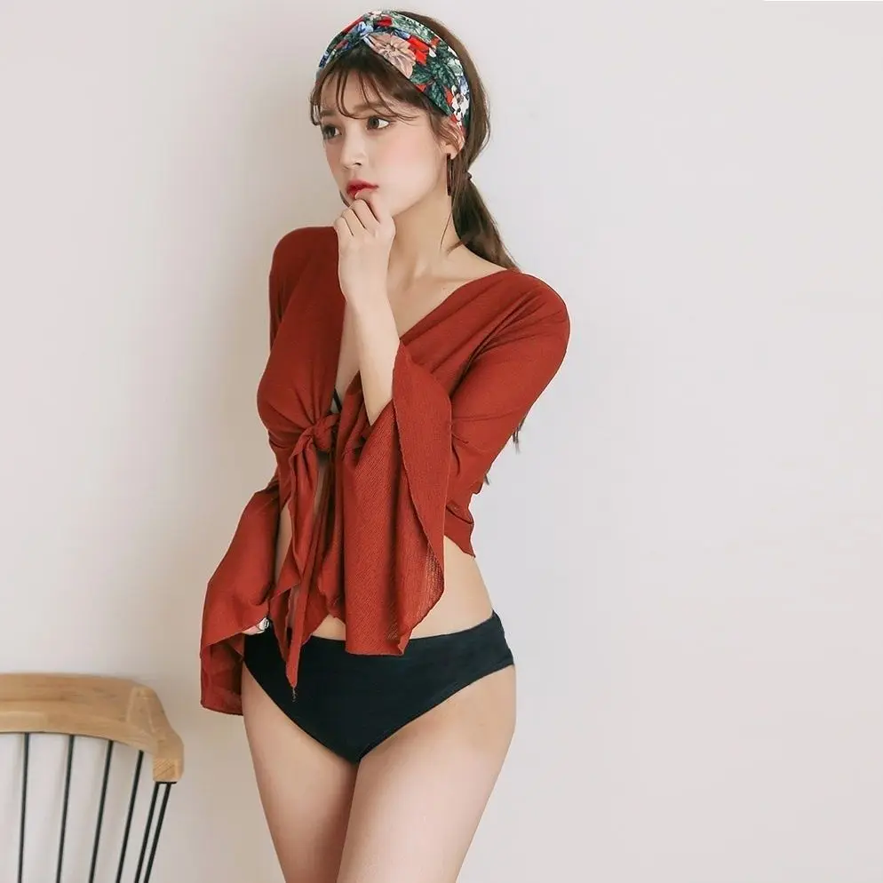 American style spicy girl triangle swimsuit summer trend women's black and white quick drying bikini single underwear