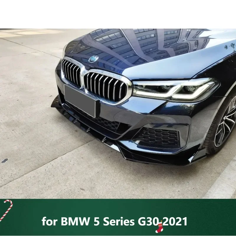 

New! Front Bumper Splitter for BMW 5 Series G30 2021 Body Kit Lip Diffuser Skirt Decorative Strip Shovel Spoiler