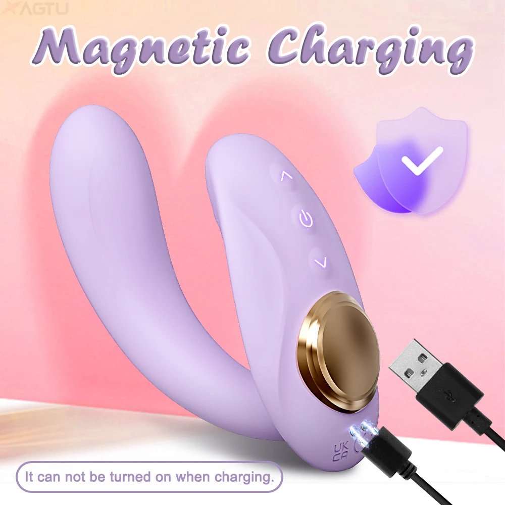 APP Strapless Strap-On G-Spot Dildo Vibrator Realistic Double-Ended Vibrating Butt Plug Anal Sex Toys for Women Lesbians Couples view 6