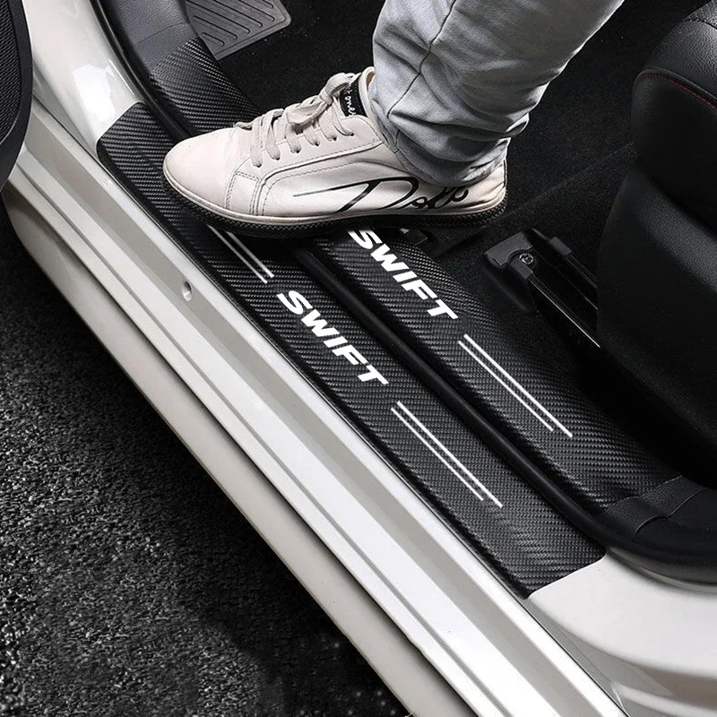 Kohlefaser-Autoaufkleber Autotür-Kofferraum-Schutzstreifen Anti-Kratz-Aufkleber für Suzuki SWIFT Auto-Zubehör – Detail 2