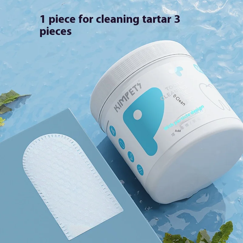 

Pet Dental Care Wipes 50pcs - Enzymatic Teeth Cleaning for Dogs Cats Tartar Control Breath Freshener Plant Based (VOHC Standard)