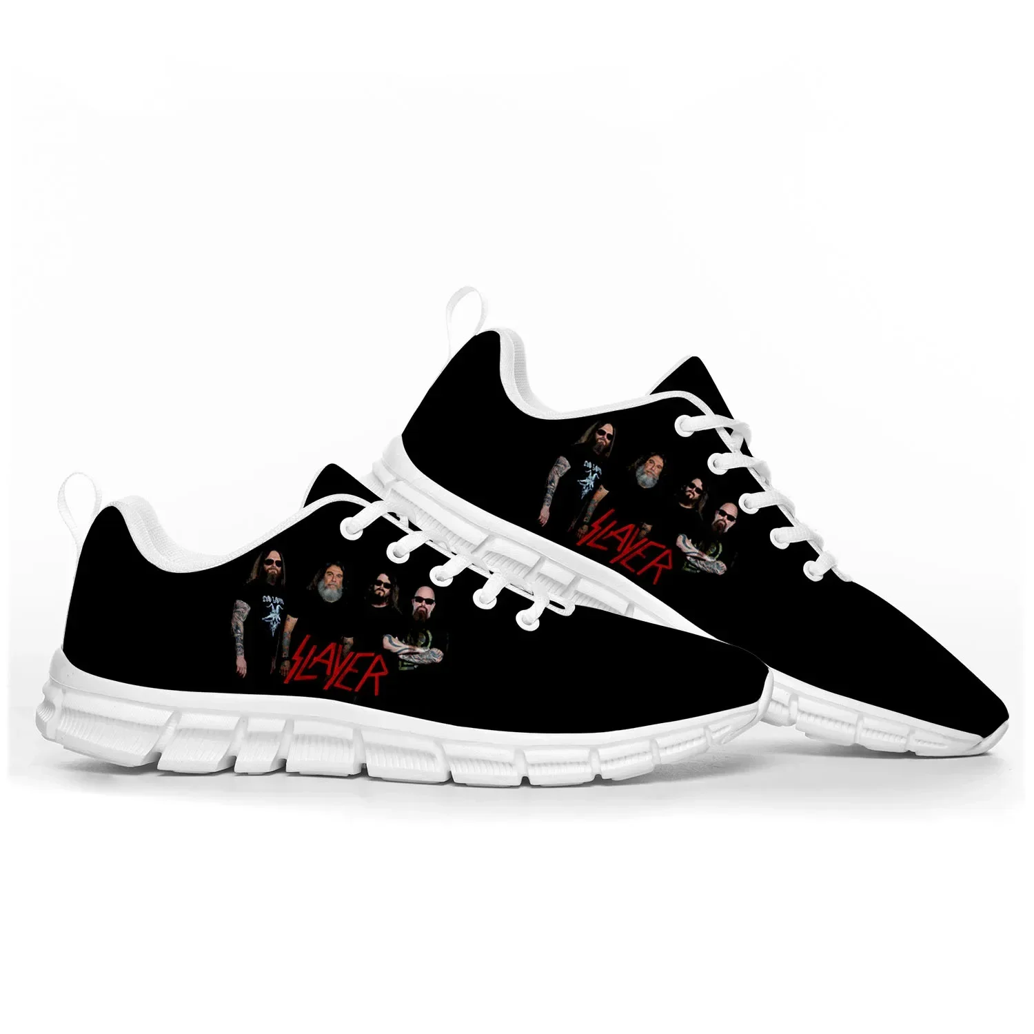 Slayer Heavy Metal Rock Band zapatos deportivos para hombres, mujeres, adolescentes, niños, zapatillas casuales personalizadas, zapatos de pareja de alta calidad