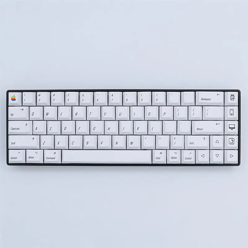 Imagem -06 - Minimalista Keycaps para Teclado Mecânico Pbt Cereja Perfil Layout Key Cap Gmk Cereja mx Kailh Interruptor Mac Apple Conjunto Branco