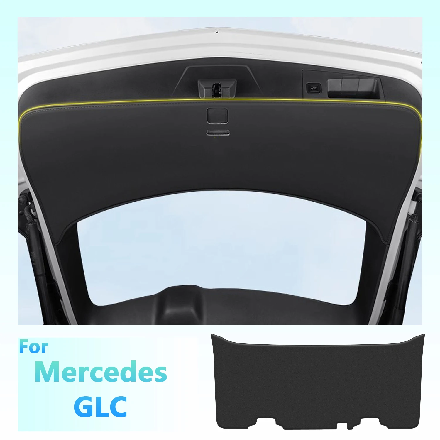 

Car Rear Trunk Tailgate Anti-kick Protective Mat Leather Decoration Pad For Mercedes Benz GLC X253 2016 2017-2022 Accessories