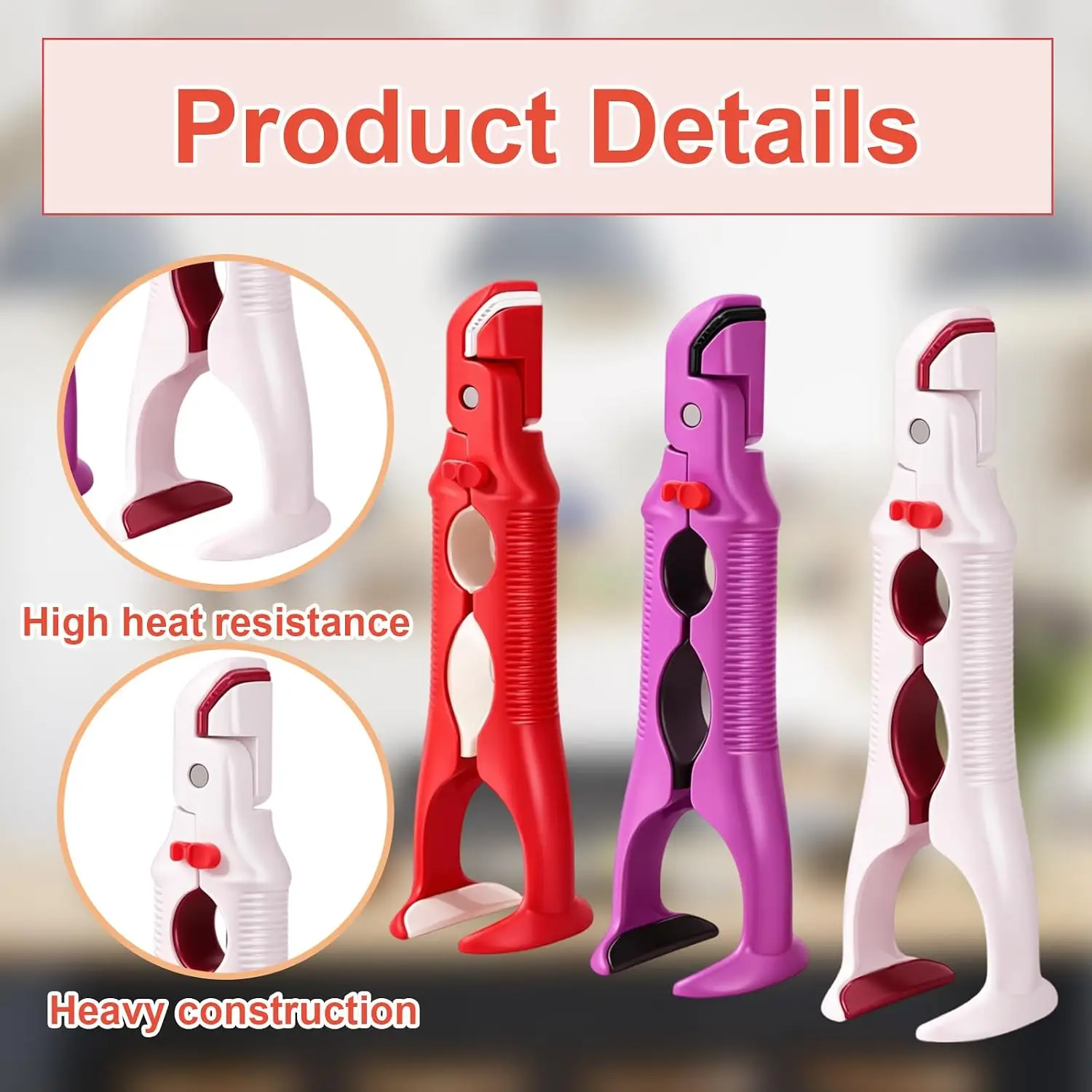 25/5000 Anti-scald plate clamp, with anti-scald bowl holder clip, heat-resistant plate clamp and built-in can opener view 2