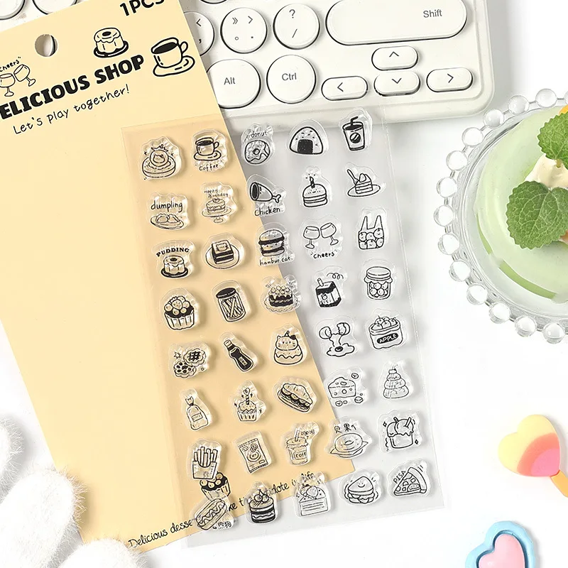 

Cute Silicone Seal Stamping Handbook Seal Art Decoration DIY Scrapbook Diary Album Student Stationery Aesthetic