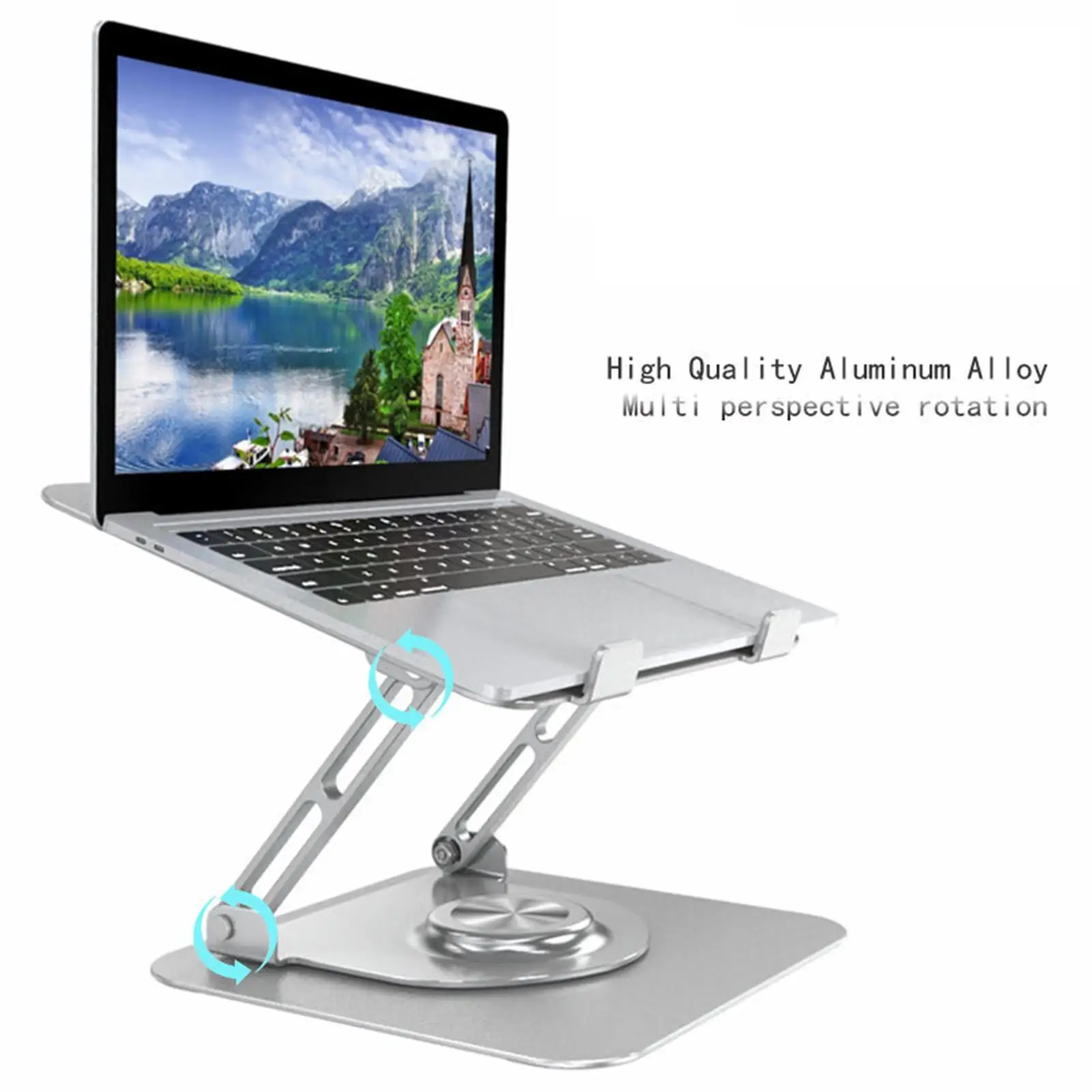 Multilanguage Notebooks Laptop Stand, 360 Degree Rotation Foldable Laptops Elevator Portable ...