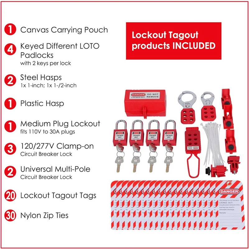 ABGR-Big Easy Lockout Kit Clamps وأقفال قواطع دوائر عالمية متعددة الأقطاب، وأقفال أمان، وأقفال توصيل