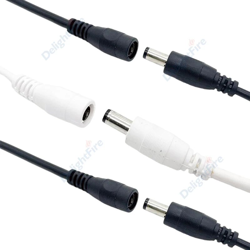 20/22AWG DC Power Extension Cable 5.5mm 2.1mm 0.5/1/1.5/2/2.5/3/5/10m DC 12V Extend Wire For CCTV Camera LED Strip Light