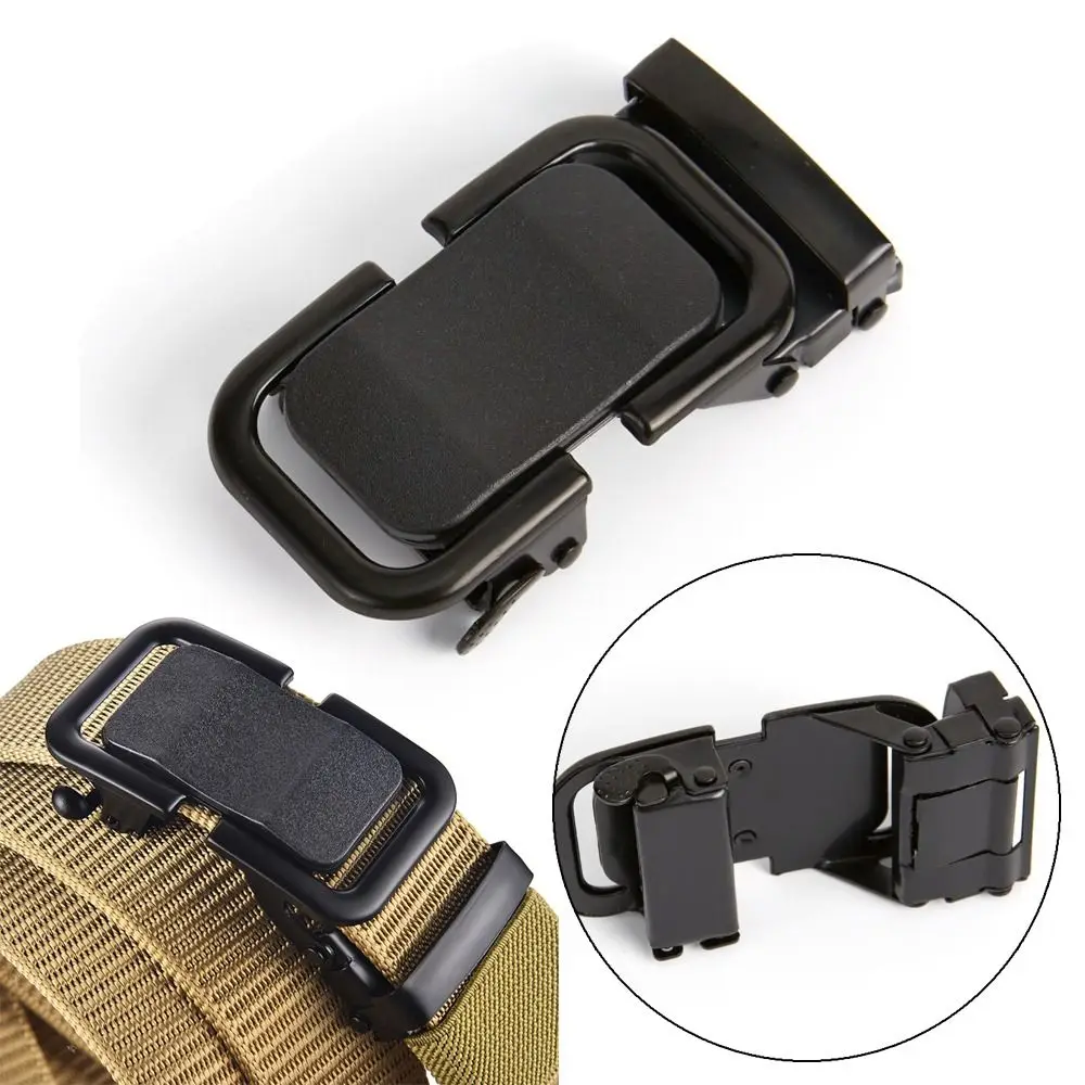 1PC Business Automatic Buckle 35mm Men's Belt Iron Buckle Premium Matte Black Holeless Belt Buckle