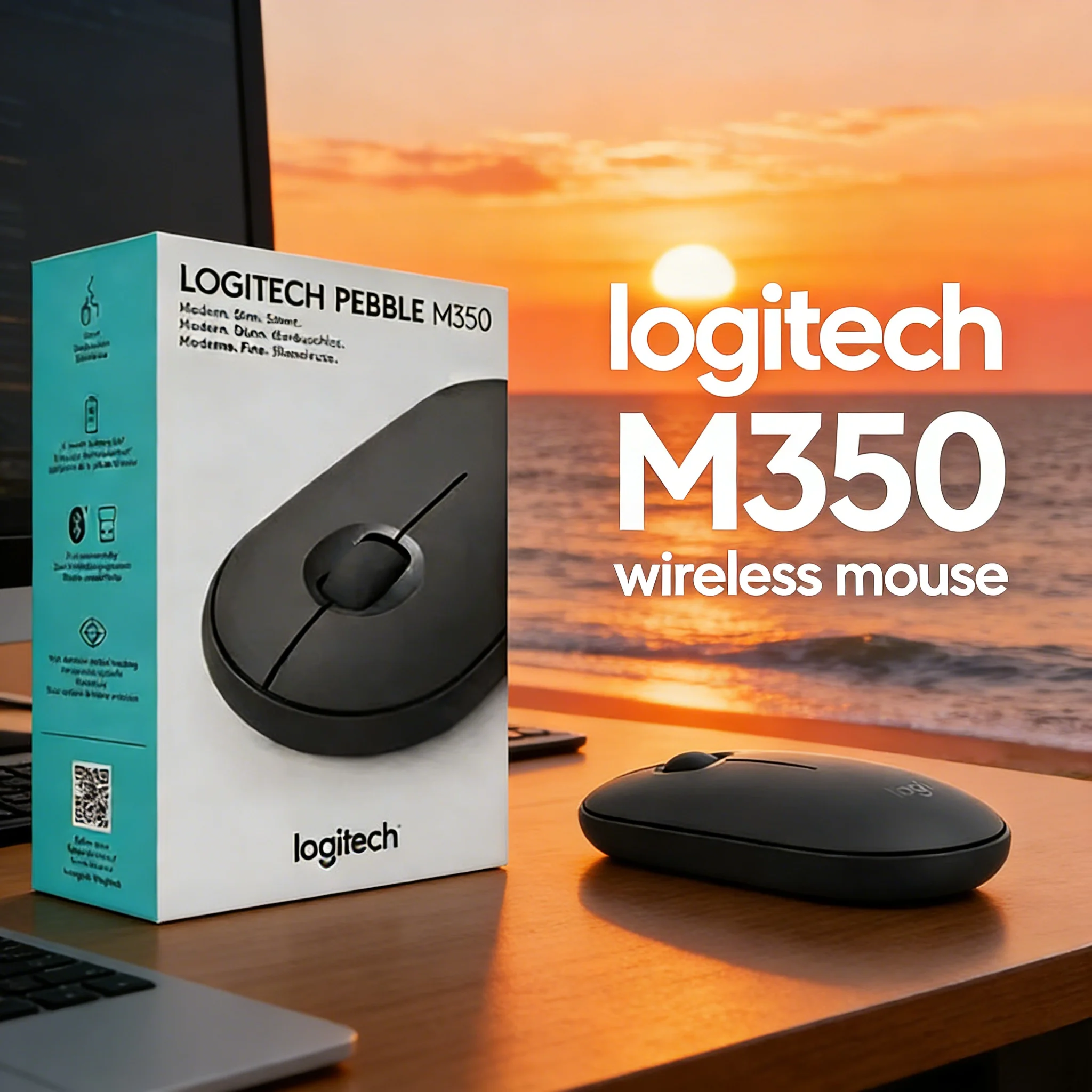 

Logitech POP Pebble M350 Dual-Mode Wireless Mouse - Bluetooth & 2.4G Noiseless Click - Office & Computer Accessories