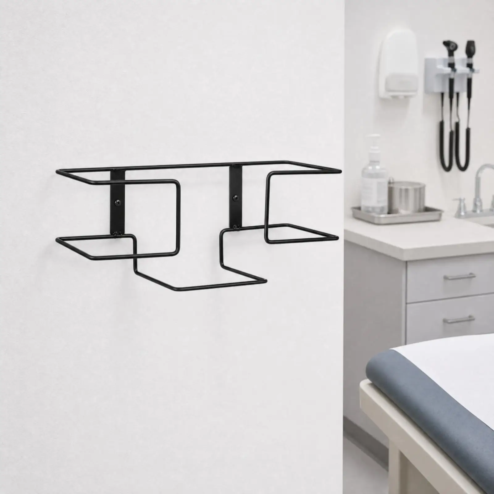 Wall Mounted Storage Rack Iron Glove Box Dispenser Holder for Service Areas Efficient Space Saving Organizer