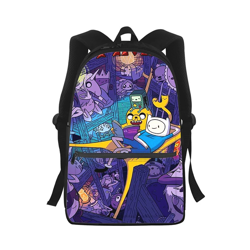 Adventure Time Mannen Vrouwen Rugzak 3d Print Mode Student Schooltas Laptop Rugzak Kids Reizen Schoudertas