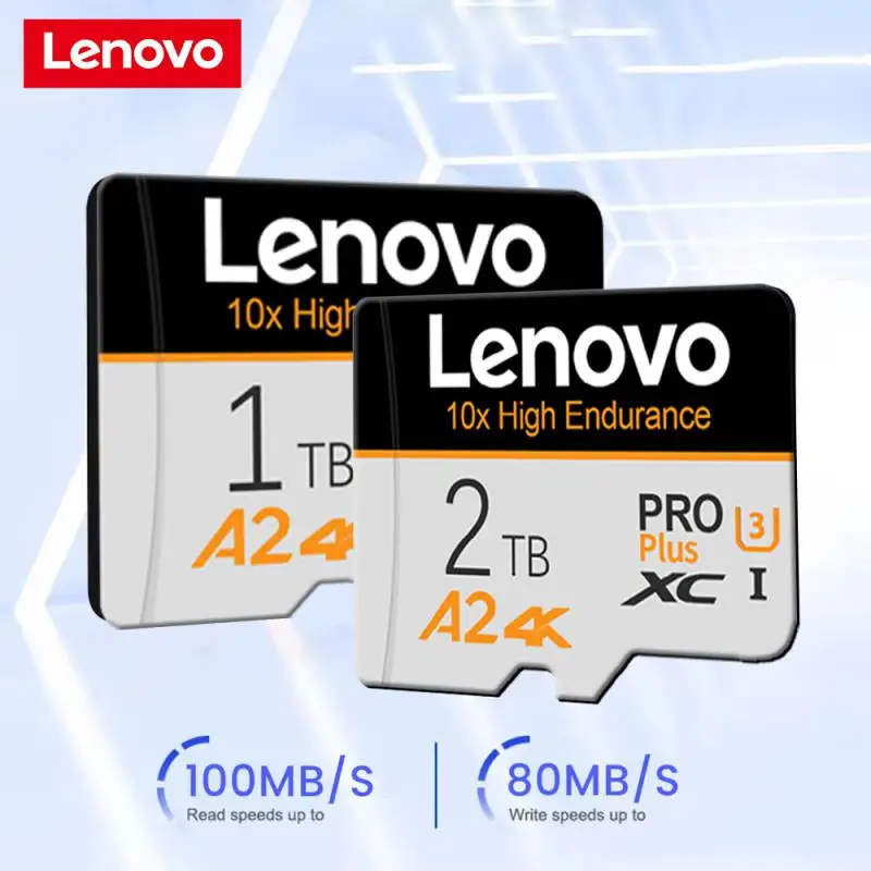 Lenovo New 2TB SD/TF Flash Memory Card 1TB Class10 Micro TF SD Card 512GB SD Memory Card 256GB 128GB For phones Drones Cameras