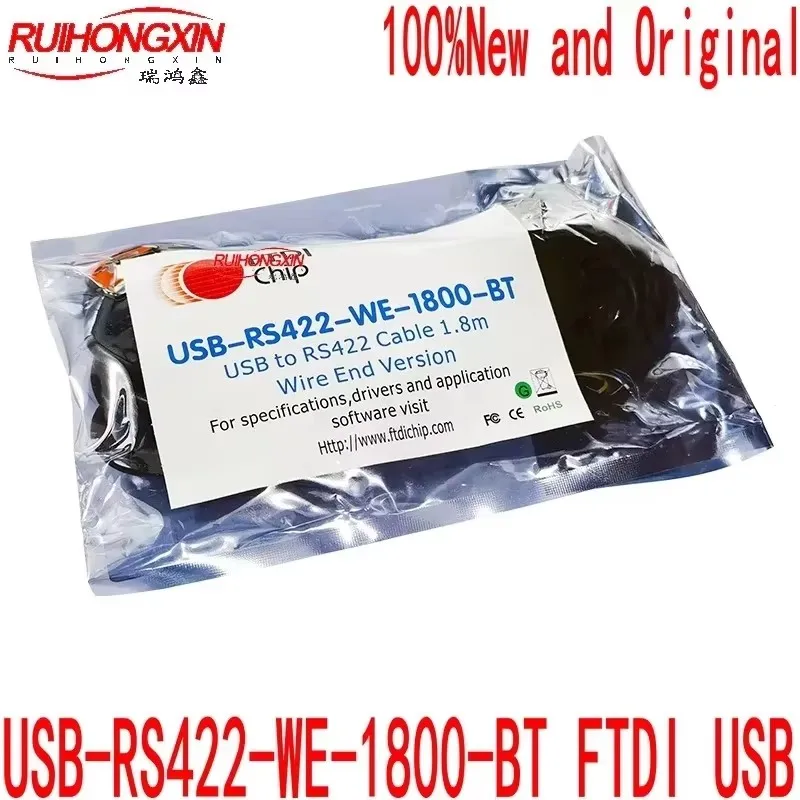 

Официальный подлинный последовательный преобразователь уровня UART FTDI USB-RS422-WE-1800-BT длиной 1,8 метра