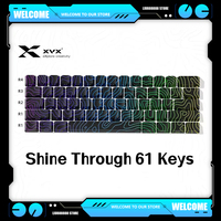 XVX Topographic New Version IMD-Tech Keys Keycaps 61/84/118 Keycaps OEM Profile Pattern Shine-Through PC Cool Gifts for Gaming