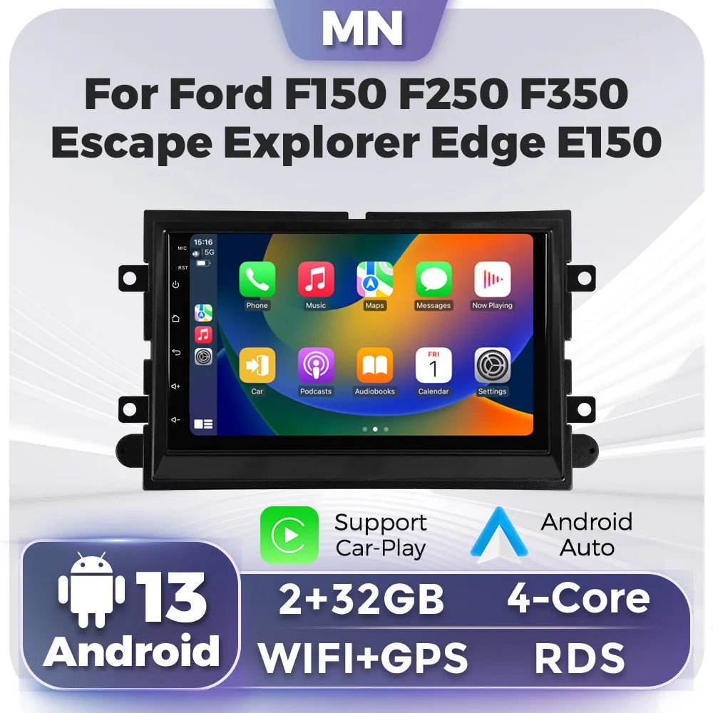 7inch GPS Screen Car Radio For Ford F150 F250 F350 Escape Explorer Edge E150 Mustang Multimedia Player Carplay Auto Smart System