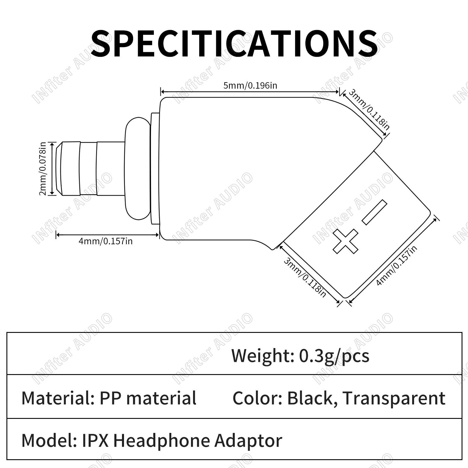 IPX T2 to QDC BaX T2 IPX QDC to IPX Converter QDC Cable Connector For Westone Pro X50 MACH10 30 50 60 80 Etymotic EVO UE Premier