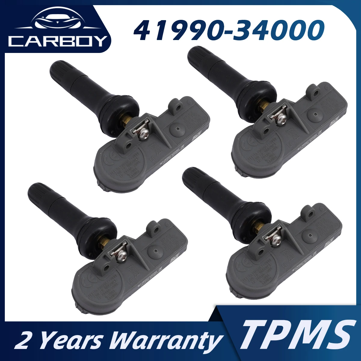 41990-34000 4 pezzi sensore TPMS per Ssangyong Actyon II Korando Kyron Rexton Rodius Nomad 433MHz sistema di monitoraggio della pressione dei